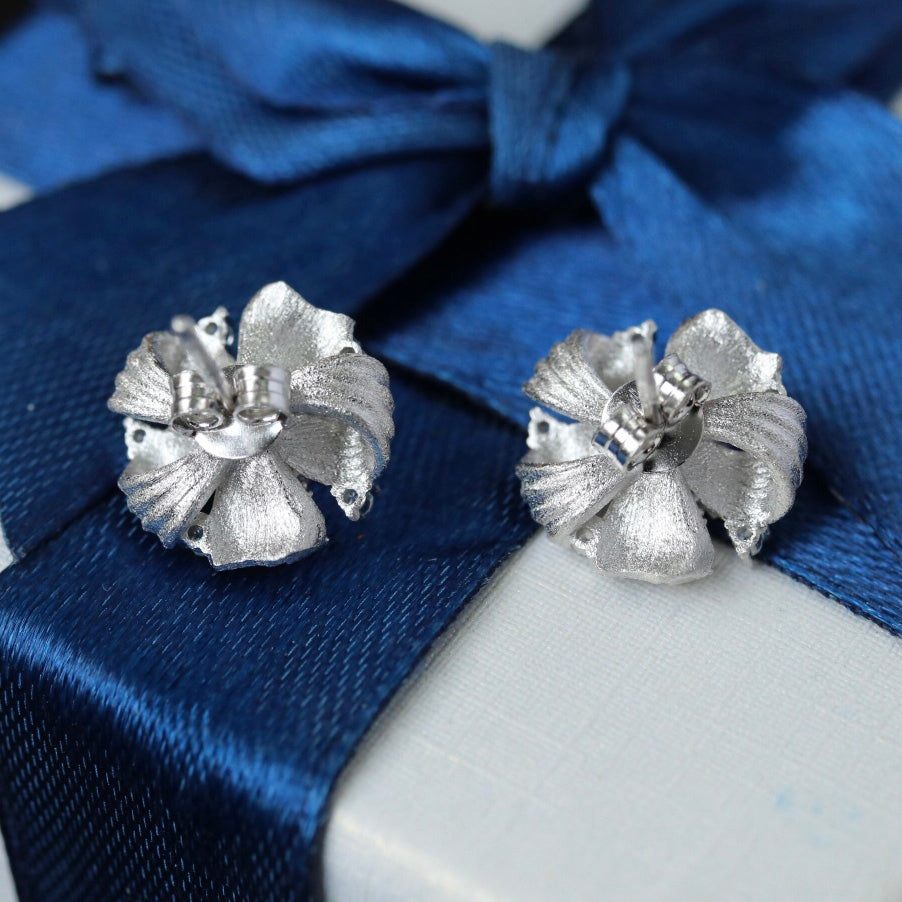 Fabric Element Floral Earrings 6383