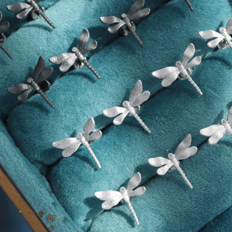 Fabric Element Dragonfly Earrings 6234