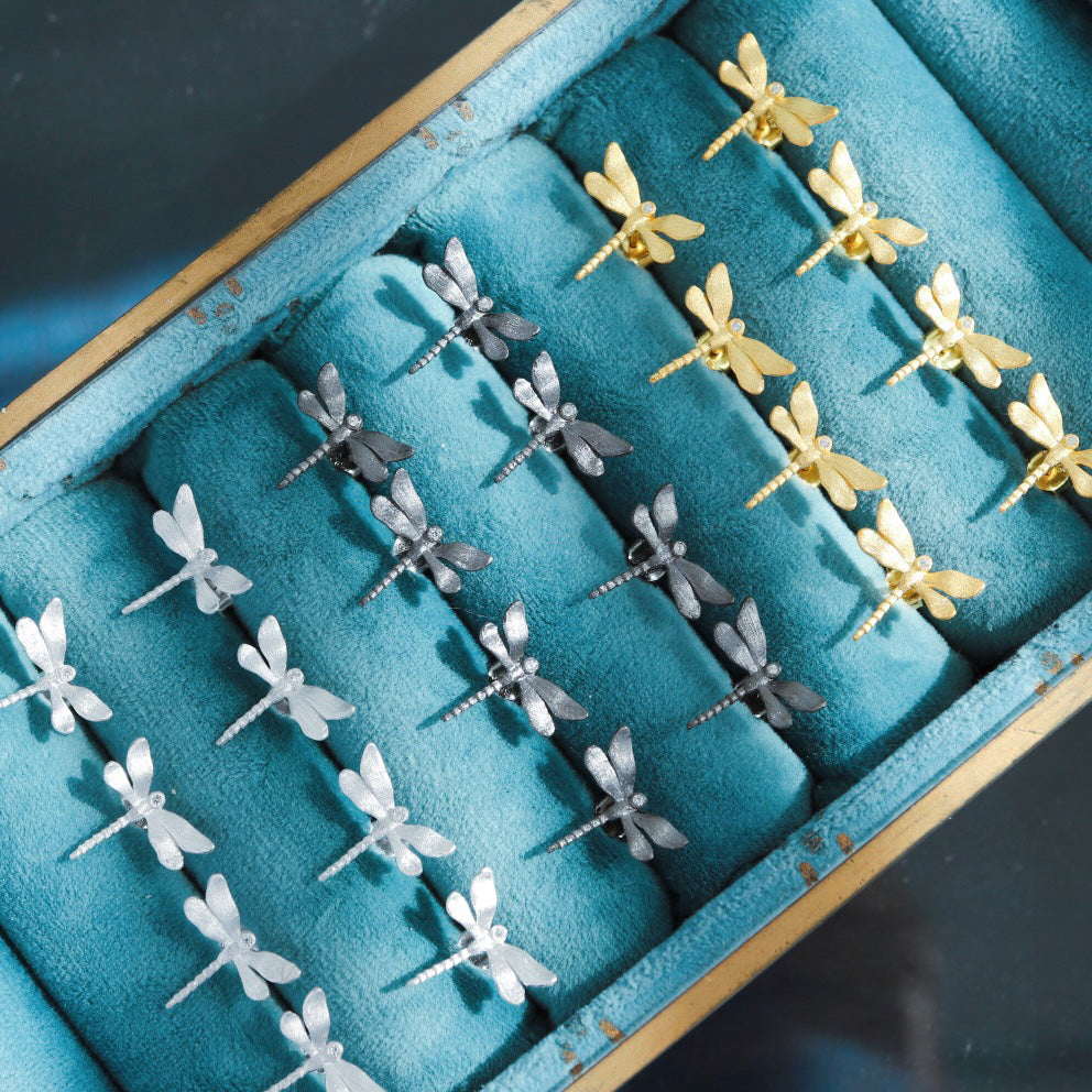 Fabric Element Dragonfly Earrings 6234