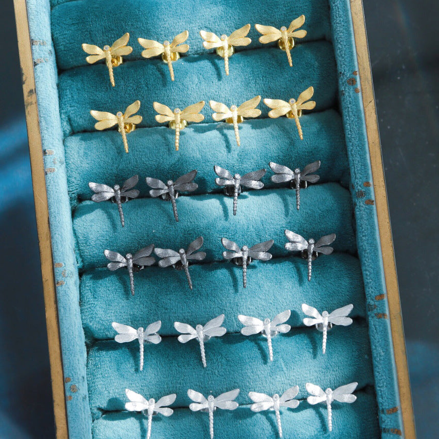 Fabric Element Dragonfly Earrings 6234