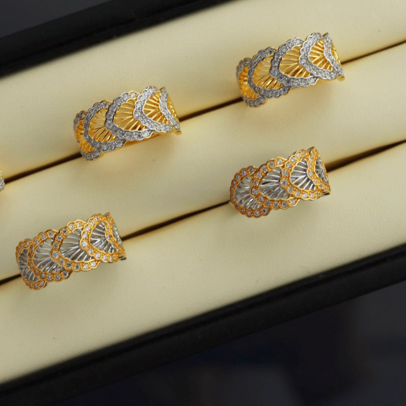 Honeycomb Feather Ring 6236