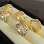 Honeycomb Feather Ring 6236