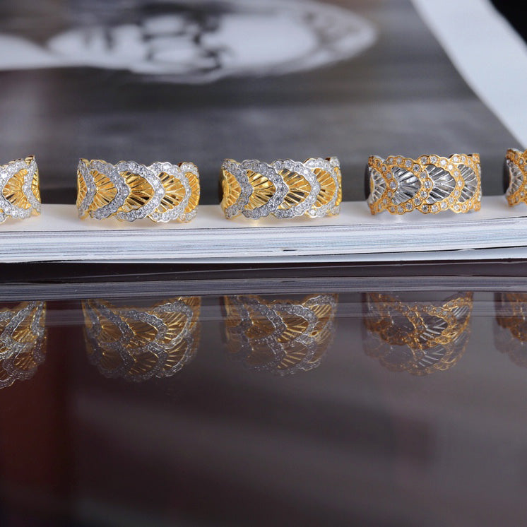 Honeycomb Feather Ring 6236