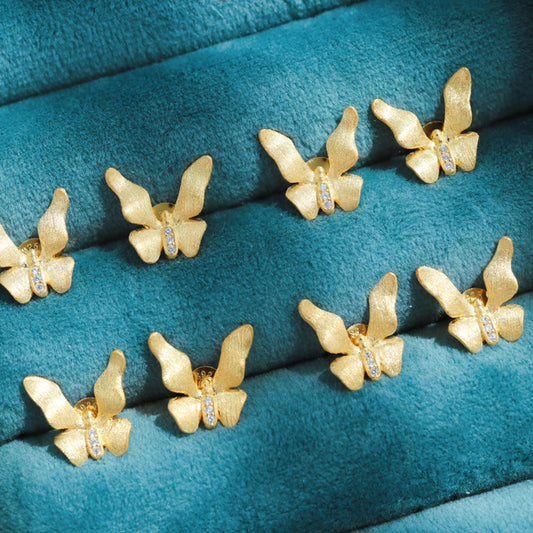 Fabric Element Butterfly Earrings 6237