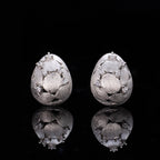 Brushed Egg Earrings 6238