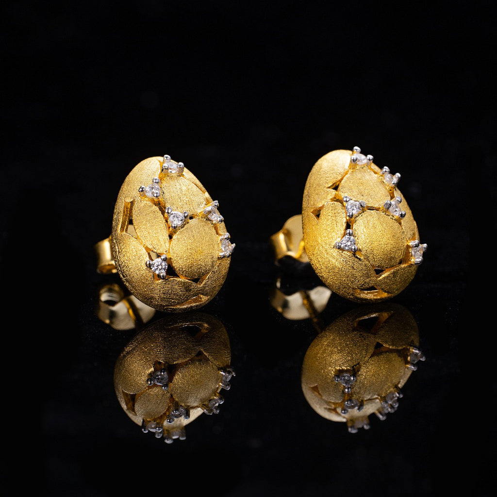 Brushed Egg Earrings 6238