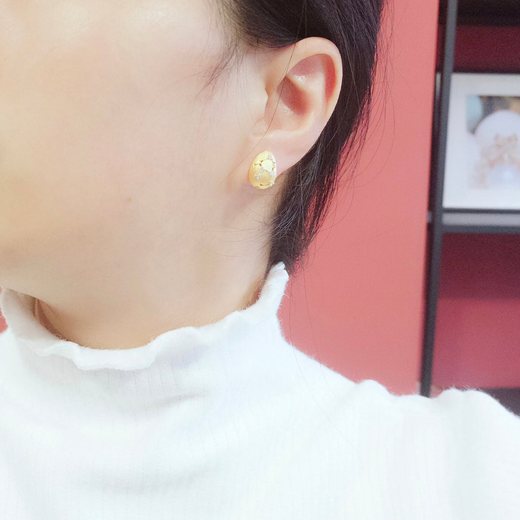 Brushed Egg Earrings 6238