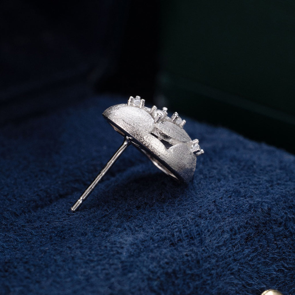 Brushed Egg Earrings 6238