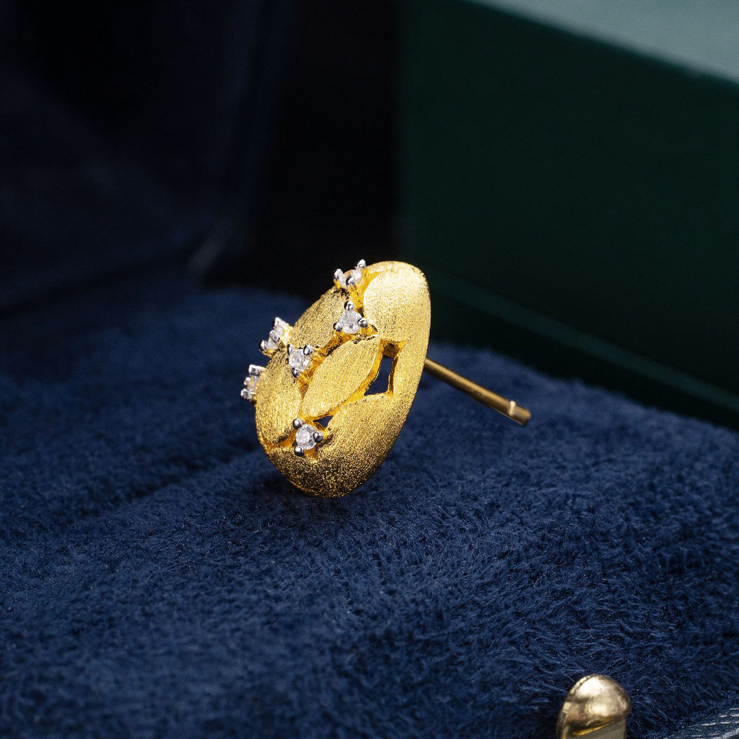 Brushed Egg Earrings 6238