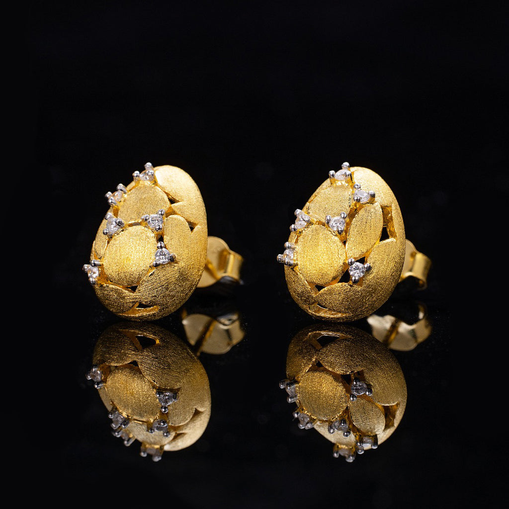 Brushed Egg Earrings 6238