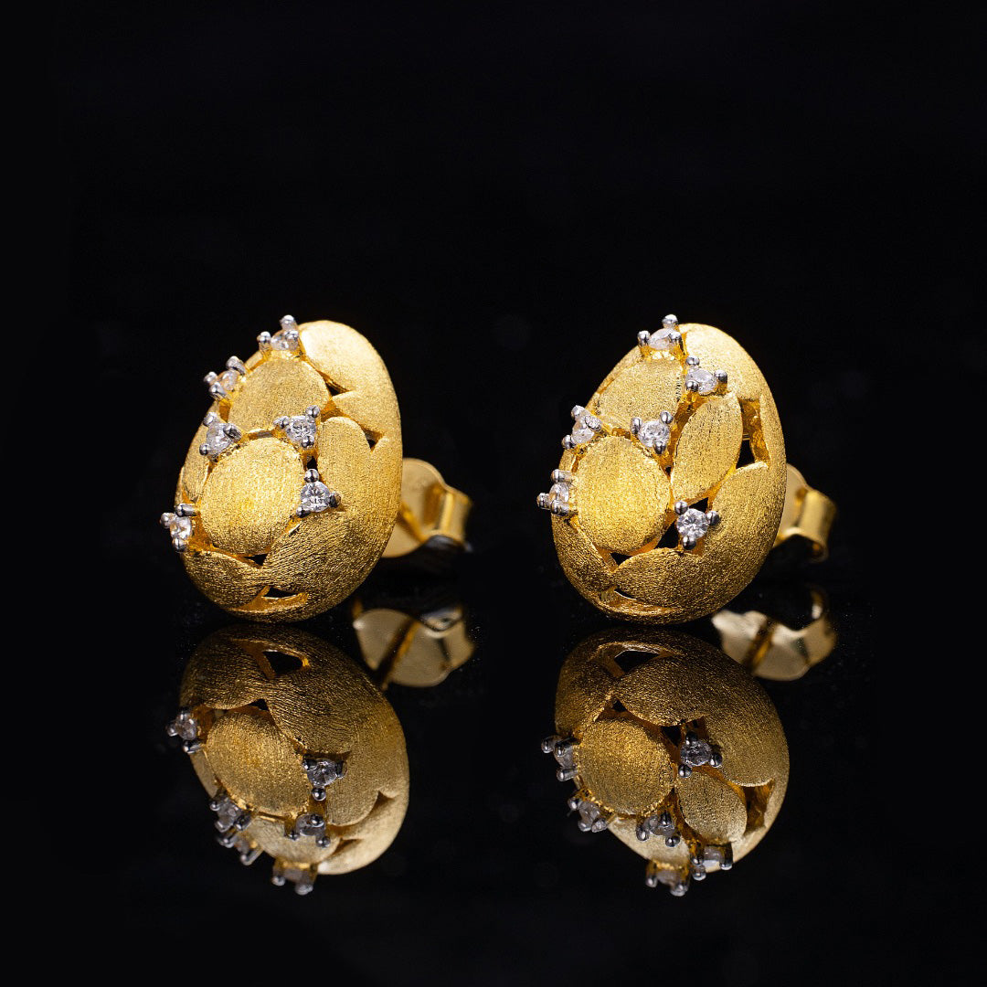 Brushed Egg Earrings 6238