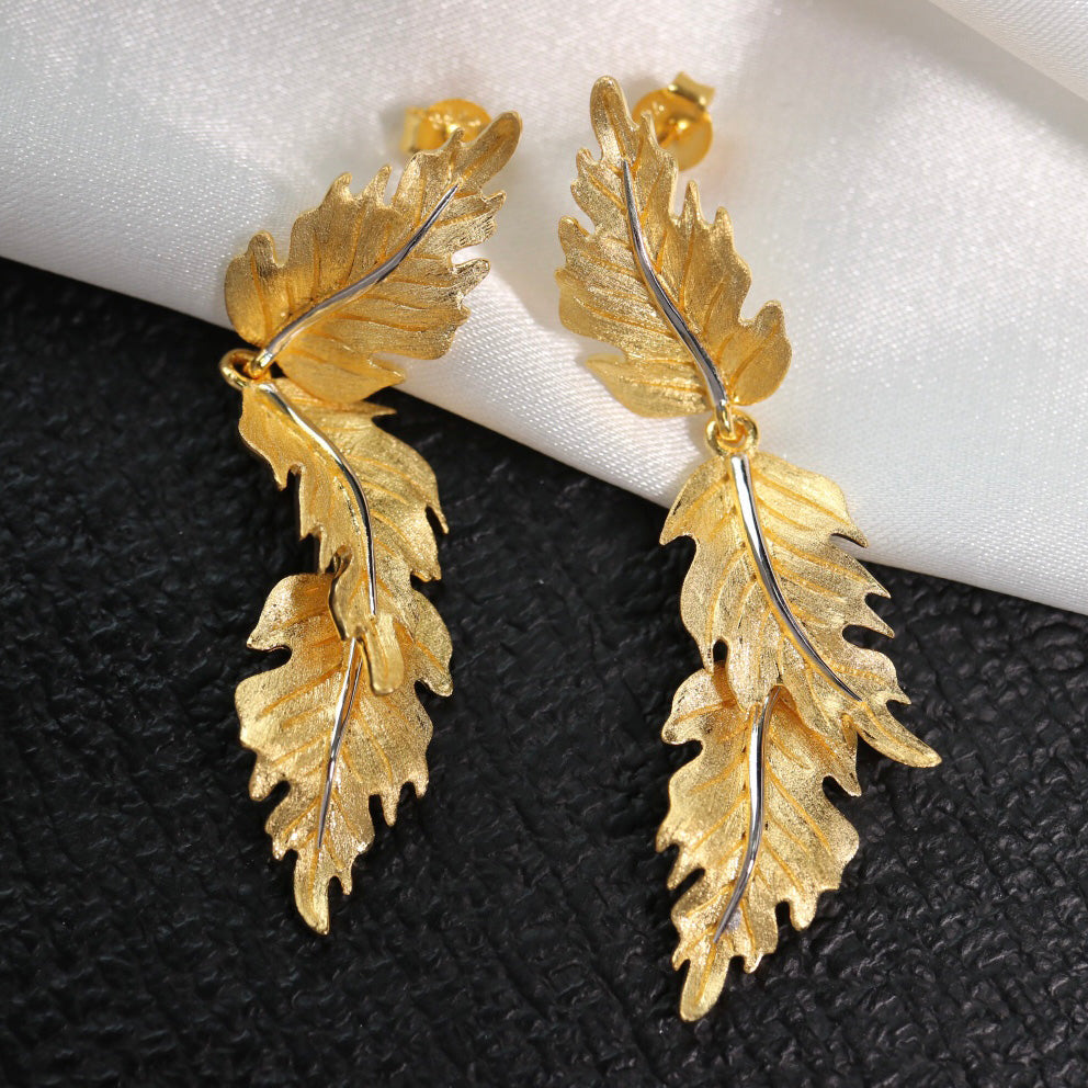 Silky Leaf Earrings