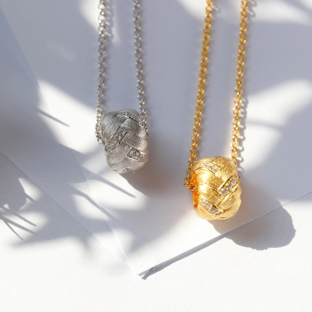 Fabric Pattern Ring Necklace 6256