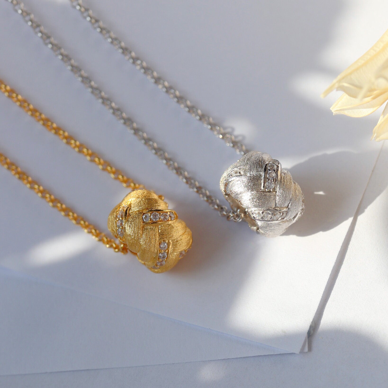 Fabric Pattern Ring Necklace 6256