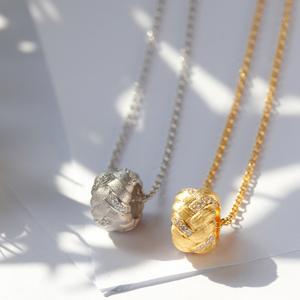 Fabric Pattern Ring Necklace 6256