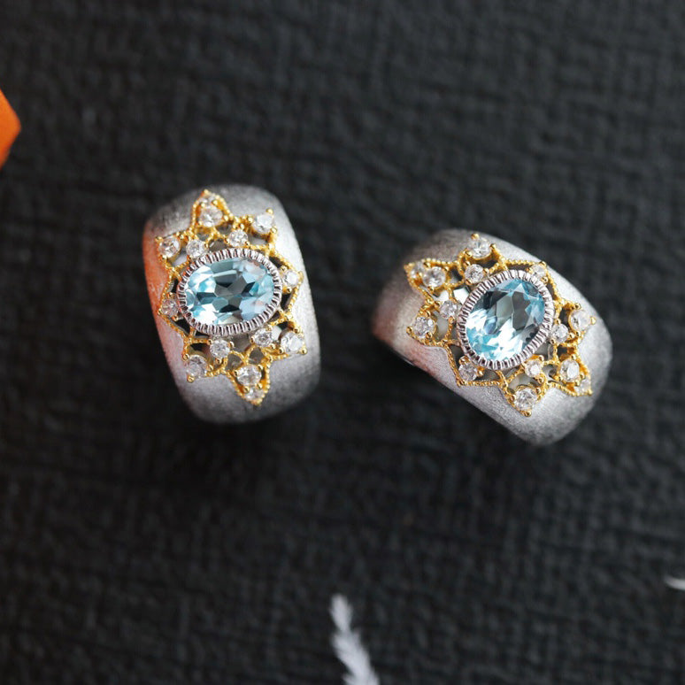 Natural Topaz Starry Ring 6273