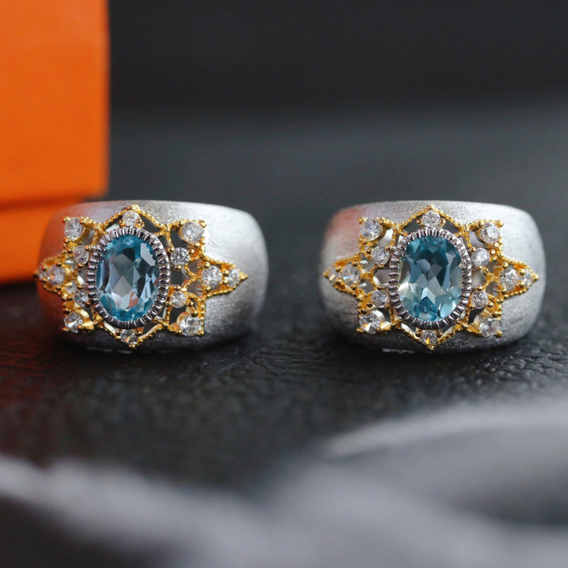 Natural Topaz Starry Ring 6273