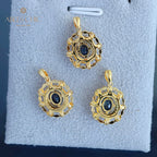 Halo Floral Sapphire Pendant 6285