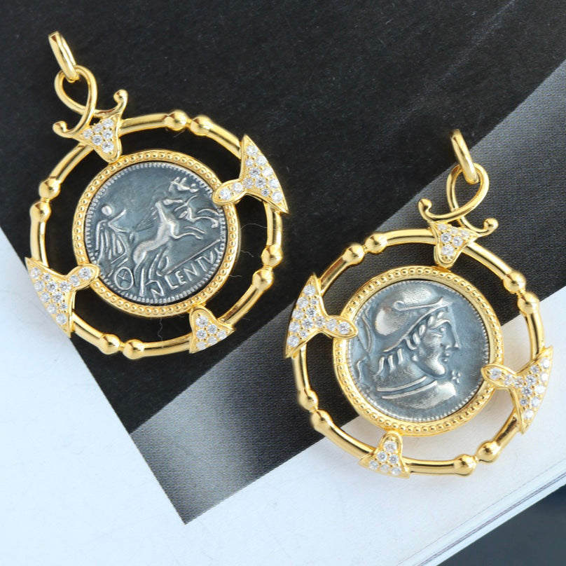 Greek Coin Pendant 6291