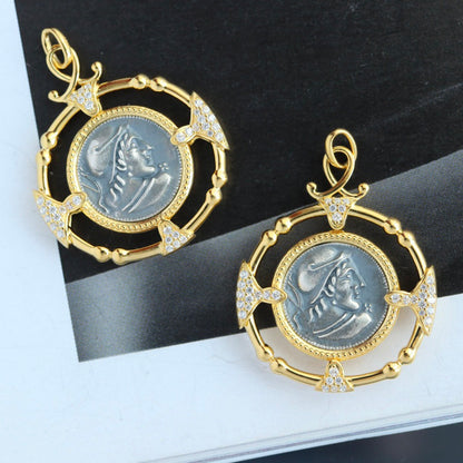 Pendentif pièce de monnaie grecque 6291