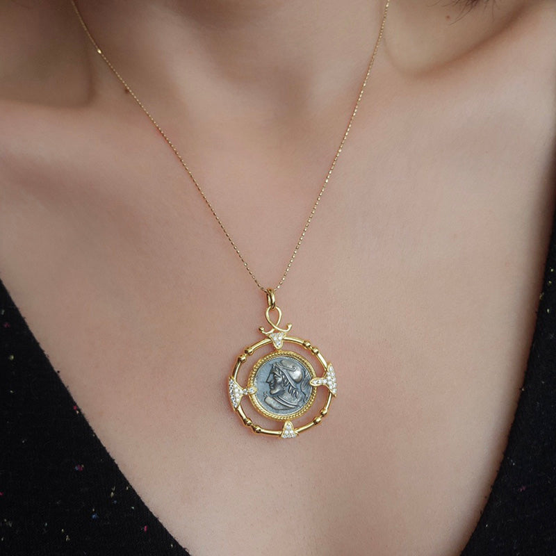 Greek Coin Pendant 6291