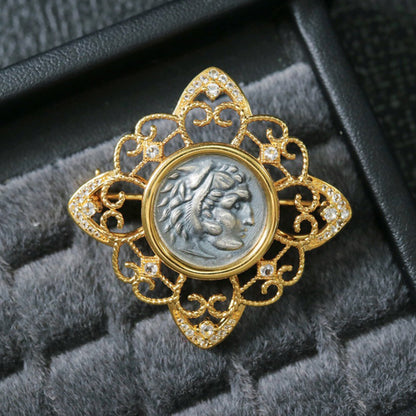 Hercules Coin Filigree Pendant 6292