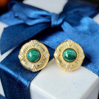 Malachite Silky Earrings 6293