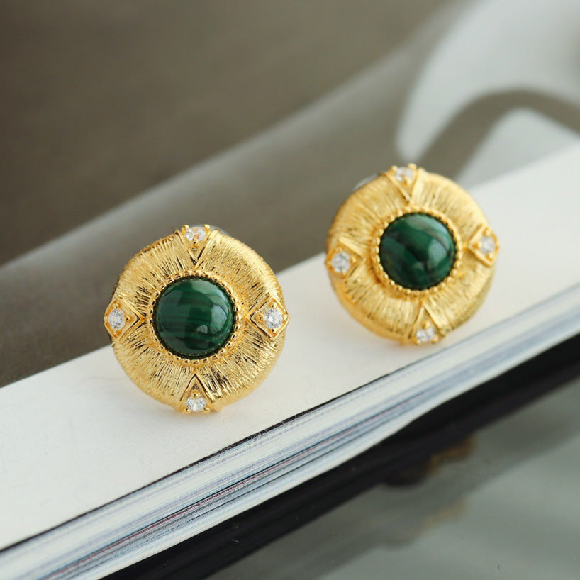 Malachite Silky Earrings 6293