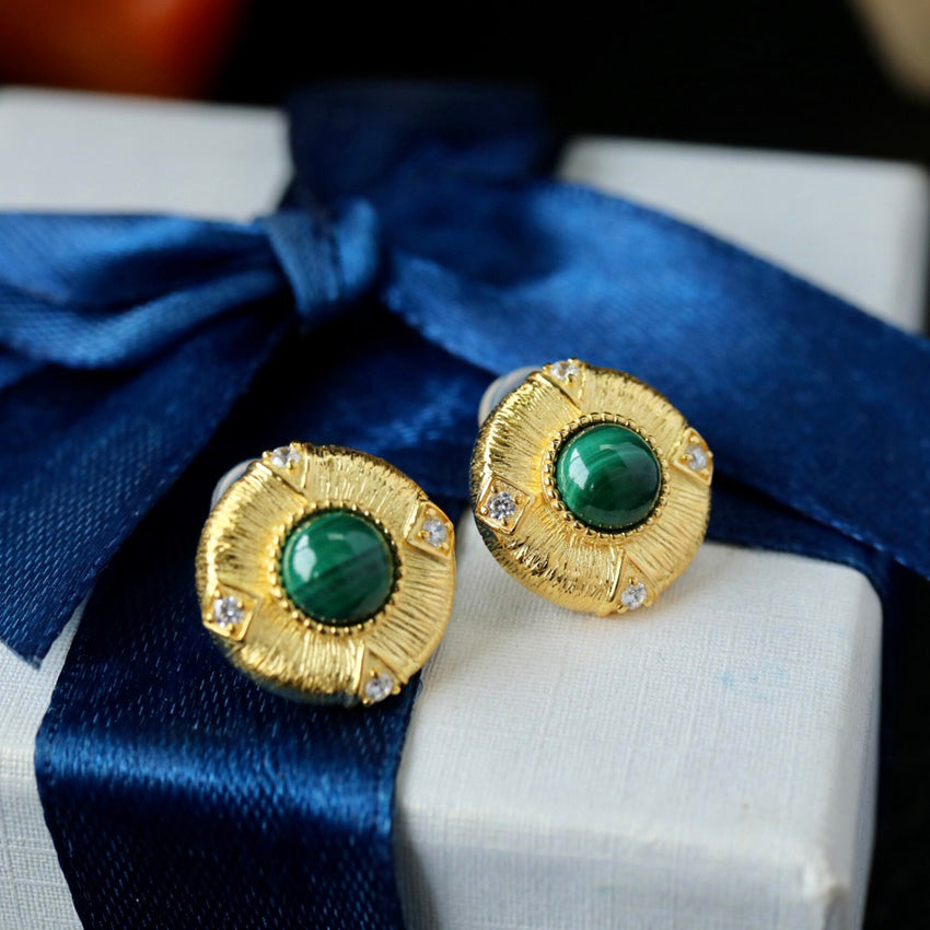 Malachite Silky Earrings 6293