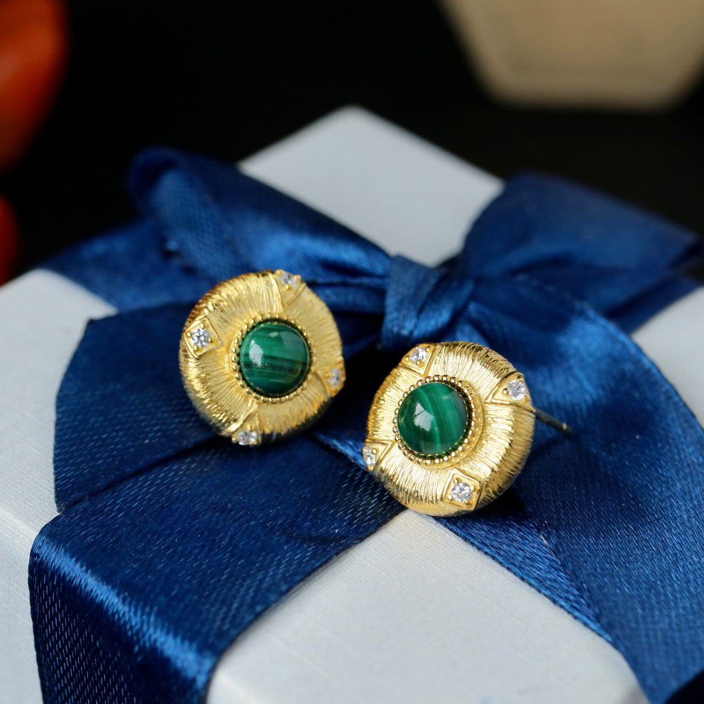 Malachite Silky Earrings 6293