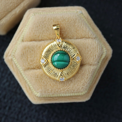 Natural Malachite Silky Pendant 6294