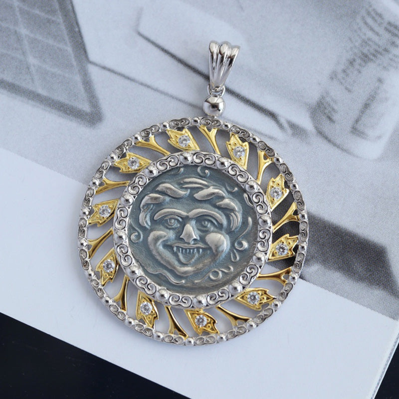 Apollo Coin Filigree Pendant 6295