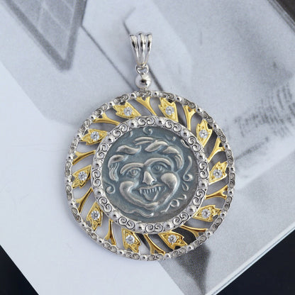 Apollo Coin Filigree Pendant 6295