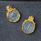 Lion Frame Roman Coin Pendant 6339