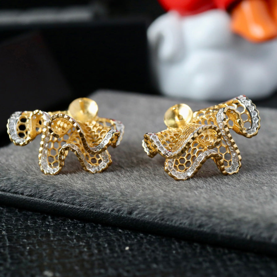 Honeycomb Earrings Casting 6343