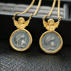 Greek Coin Angel Pendant 6352
