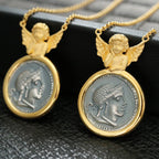 Greek Coin Angel Pendant 6352