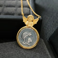 Greek Coin Angel Pendant 6352