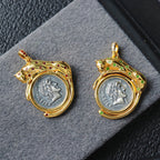 Roman Coin Leopard Pendant 6353