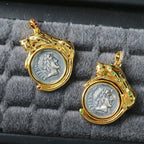 Roman Coin Leopard Pendant 6353