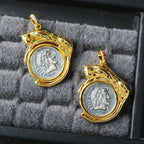 Roman Coin Leopard Pendant 6353