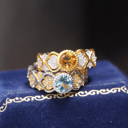 Topaz Floral Ring 6362