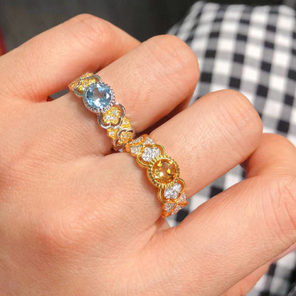 Topaz Floral Ring 6362