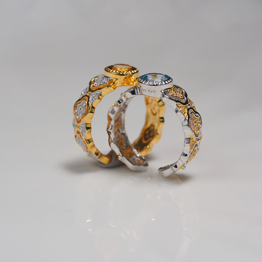 Topaz Floral Ring 6362