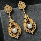 Floral Filigree Pearl Earrings 6367
