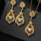 Floral Filigree Pearl Earrings 6367