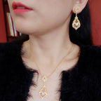 Floral Filigree Pearl Earrings 6367