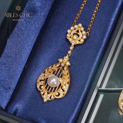 Collier floral Akoya 6368