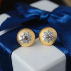 Starry Fretwork Dome Earrings 6372