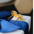 Starry Fretwork Dome Earrings 6372